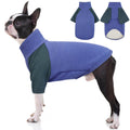 OUOBOB Dog Coat Turtleneck Stretchy Dog Sweater Soft Dog Cold Weather Coat Fleece Dog Apparel Vest for Medium Dogs Turtleneck Knit Sweatshirt Lightweight Clothes Jumpsuit Shirt Boston Terrier L